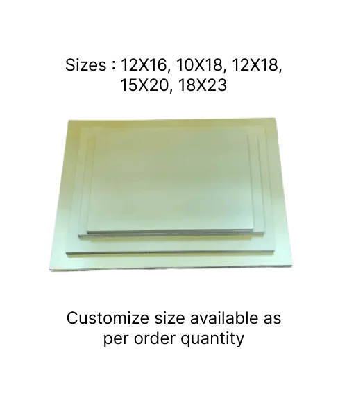 Rectangular Golden Cake Base Plate-cake base board